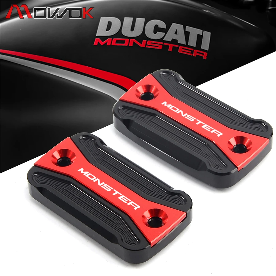 Бачок тормозной жидкости для переднего колеса крышка красный черный Ducati Monster 600
