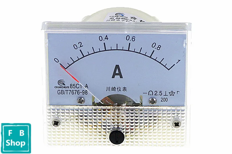 1A 1 шт. 85C1-A 1A 2A 3A 5A 10A 15A 20A 30A 50A 75A DC аналоговый измеритель Панель усилитель тока амперметры датчик - Цвет: 1A