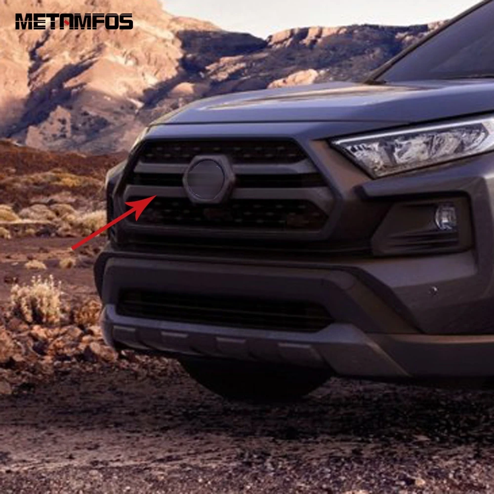 Для Toyota Rav4 Rav 4 Adventure углеродное волокно Передняя Центральная решетка гриль крышка отделка внешние аксессуары для автомобиля Стайлинг