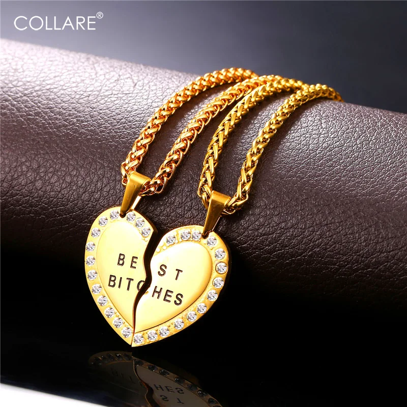 Женское Ожерелье для пиццы из нержавеющей стали|stainless steel heart|stainless heart pendantrhinestone