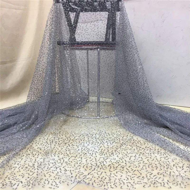 Madison 2019 Latest French Tulle Lace High Quality African Wine Laces Fabric Nigerian Sequins Fabrics Material For Wedding | Дом и сад