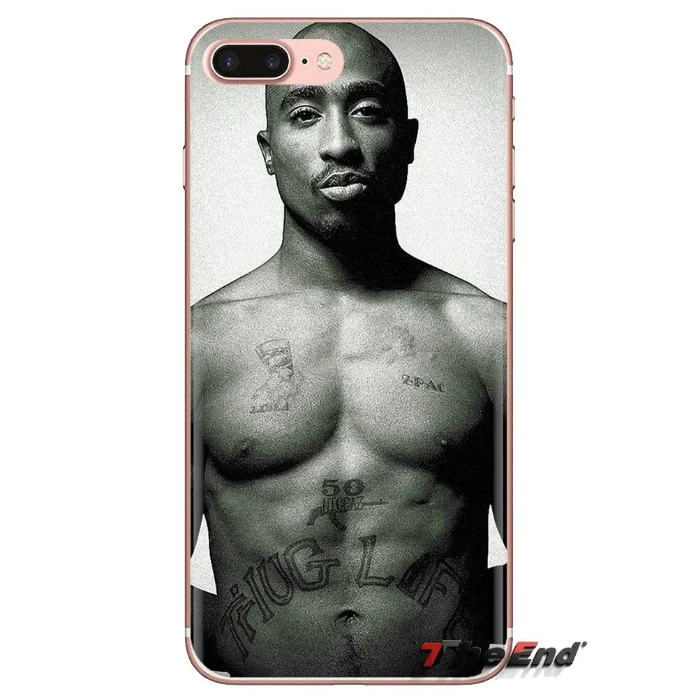 For Samsung Galaxy S3 S4 S5 Mini S6 S7 Edge S8 S9 S10 Plus Note 3 4 5 8 9 2Pac Tupac Amaru Shakur Art TPU Transparent Skin Cover |