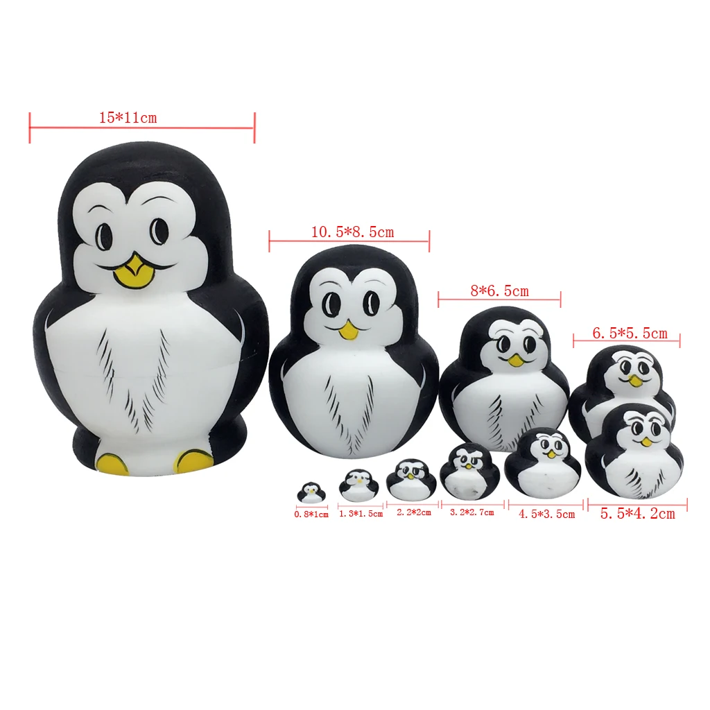 Разноцветные 5 шт. милые деревянные русские куклы с ручной росписью