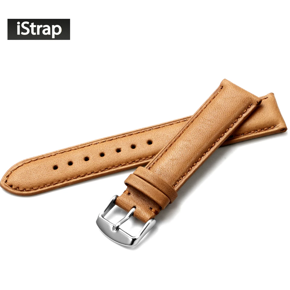 IStrap Новое поступление 18 мм 19 20 21 22 светильник коричневый винтажный ремешок для