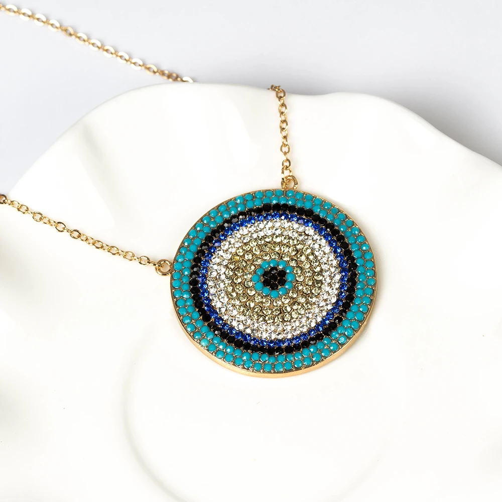 Ожерелье с кулоном от сглаза чокер золотая цепочка ожерелье Очаровательное на