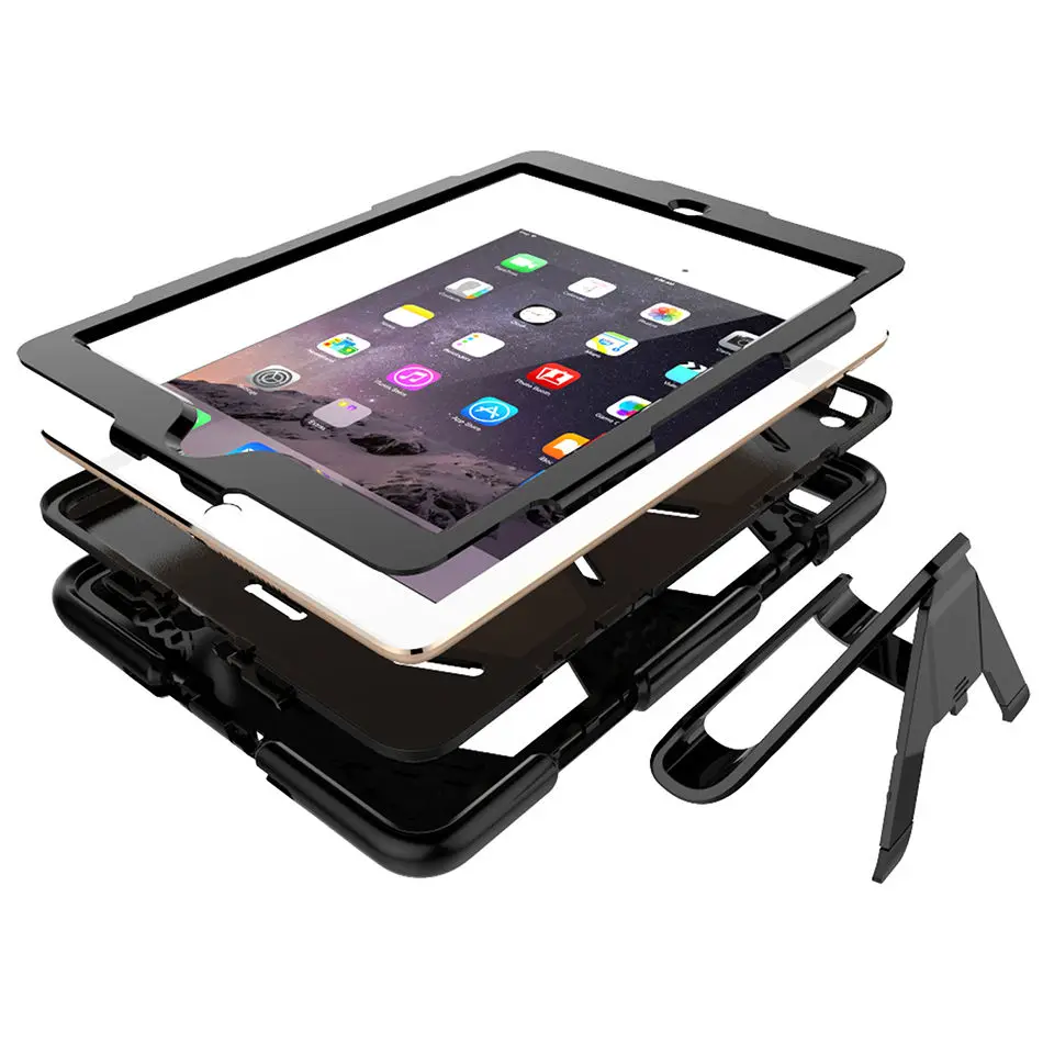 Cover Funda for Apple IPad 9.7 2017 2018 Case Safe Shockproof Heavy Duty Stand Hang A1822/A1823/A1893/A1954 + Gifts | Компьютеры и