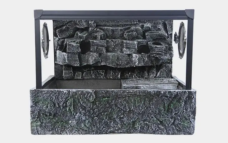 Vivarium Paludarium аквариумная черепаха танк с фоном UVA светильник греется платформа тропический лес комплект с кирпичным узором база