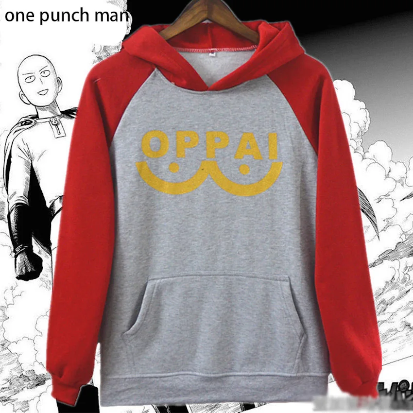 

4 вида стилей Аниме One Punch Man толстовки с героями мультфильмов One Толстовка Oppai для мужчин и женщин косплей костюм Harajuku толстовки мужские компл...