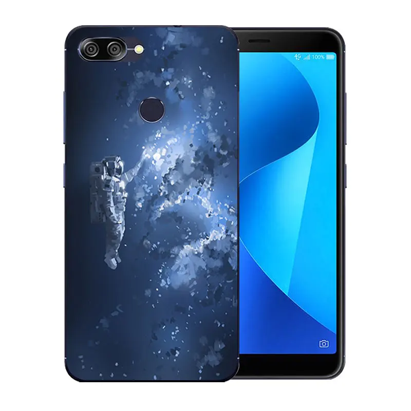 5.7 inch For Asus ZenFone Max Plus M1 ZB570TL Crystal Back Cover Volcanic Pattern Zenfone Plus(M1) X018DC Coques |