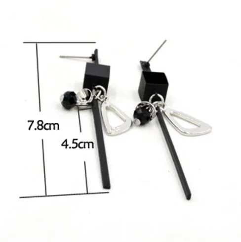 Геометрические длинные серьги с кисточками Преувеличенные модные Универсальные