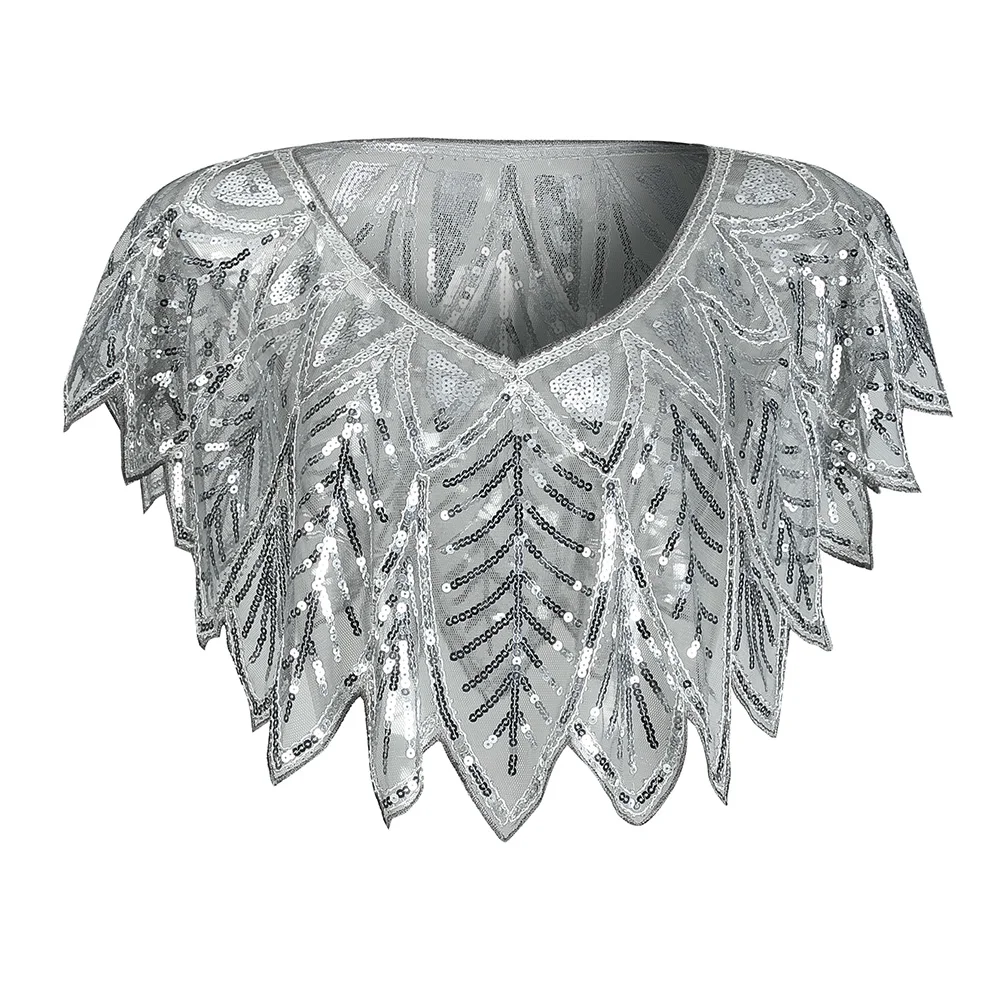 JaneVini элегантное Болеро черного золота с пайетками Свадебные Обертывания бисером