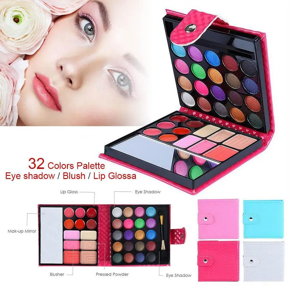 Портативная маленькая палитра теней для век 32 цвета модные тени матовые макияжа