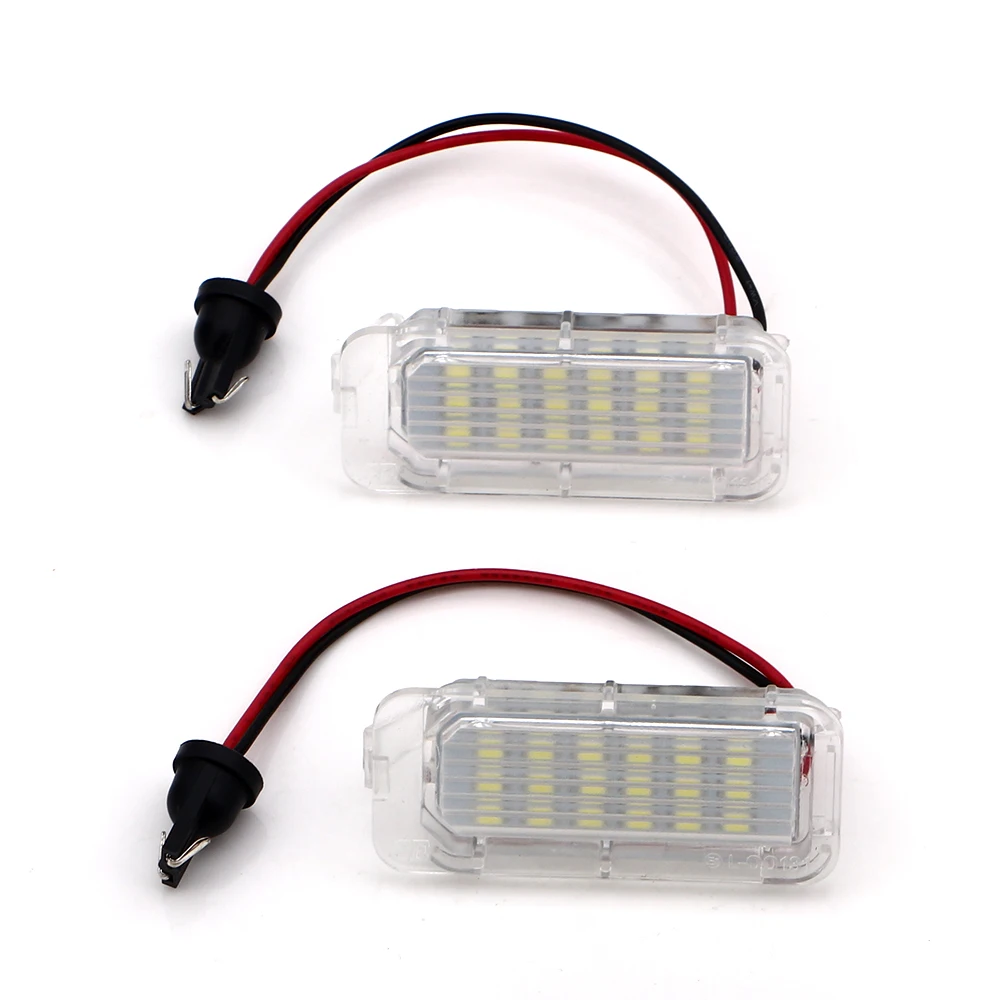 YM E-Bright 2PCS светодиодные фонарики для номерного знака 5D 2835 18 SMD без ошибок Canbus 12V для автомобилей Ford Focus Mondeo Fiseta Car Led on.