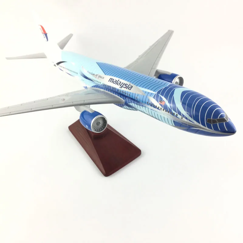 Авиапассажиров самолет 45 см BOEING777 MALAYSIA с трёхмерными чертёжами модель самолета