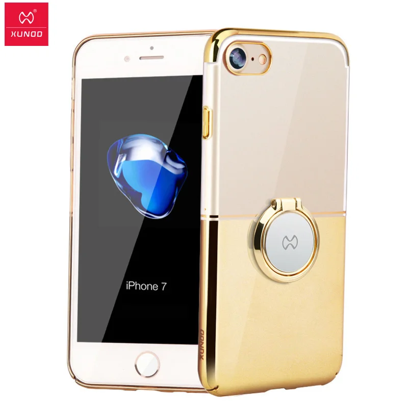 Xundd металлическим кольцом держателем для iPhone 7 plus жёсткий ПК Футляр 2 цвет задняя