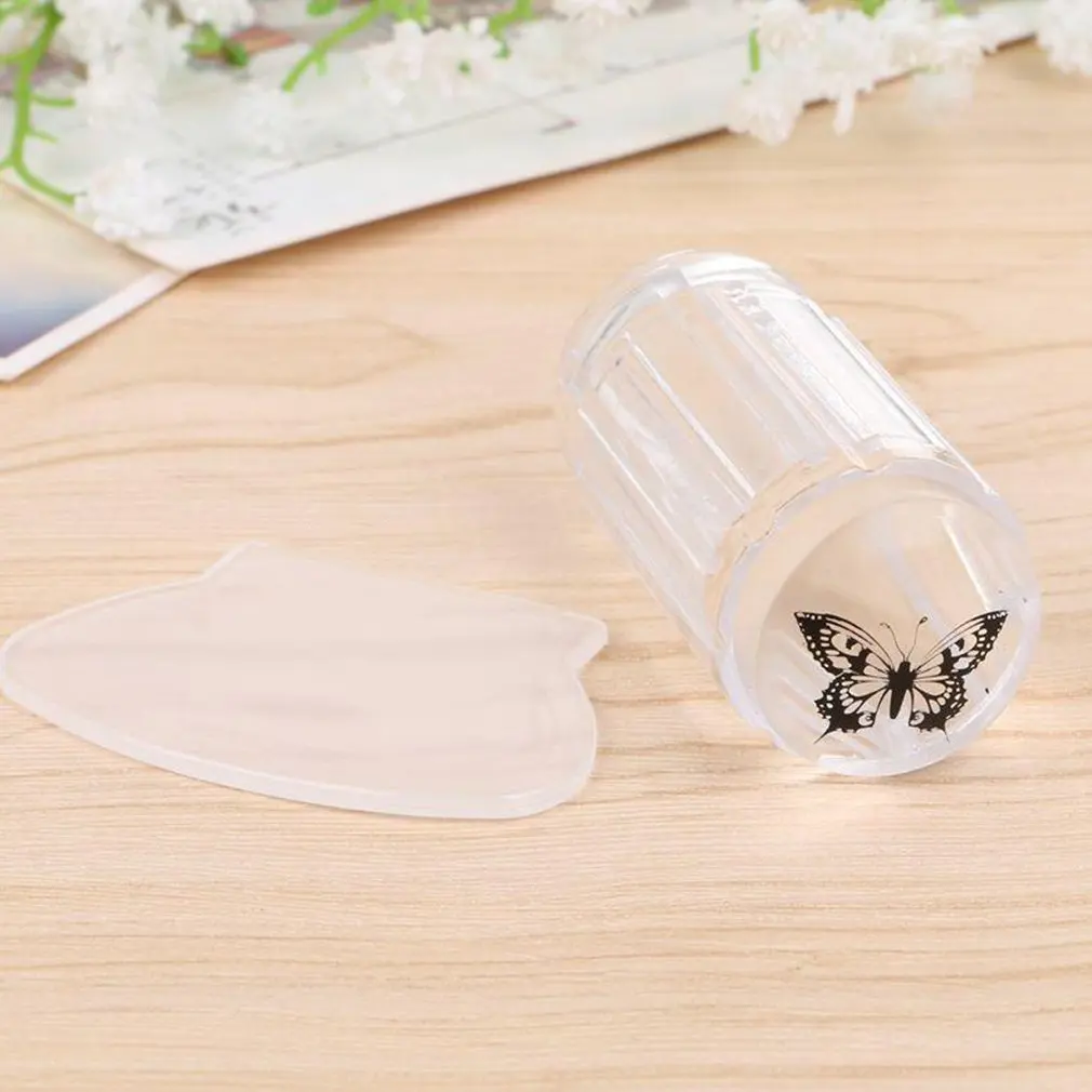 Сделай Сам дизайн ногтей штамповка прозрачный мягкий ABS + Силиконовый стемпер