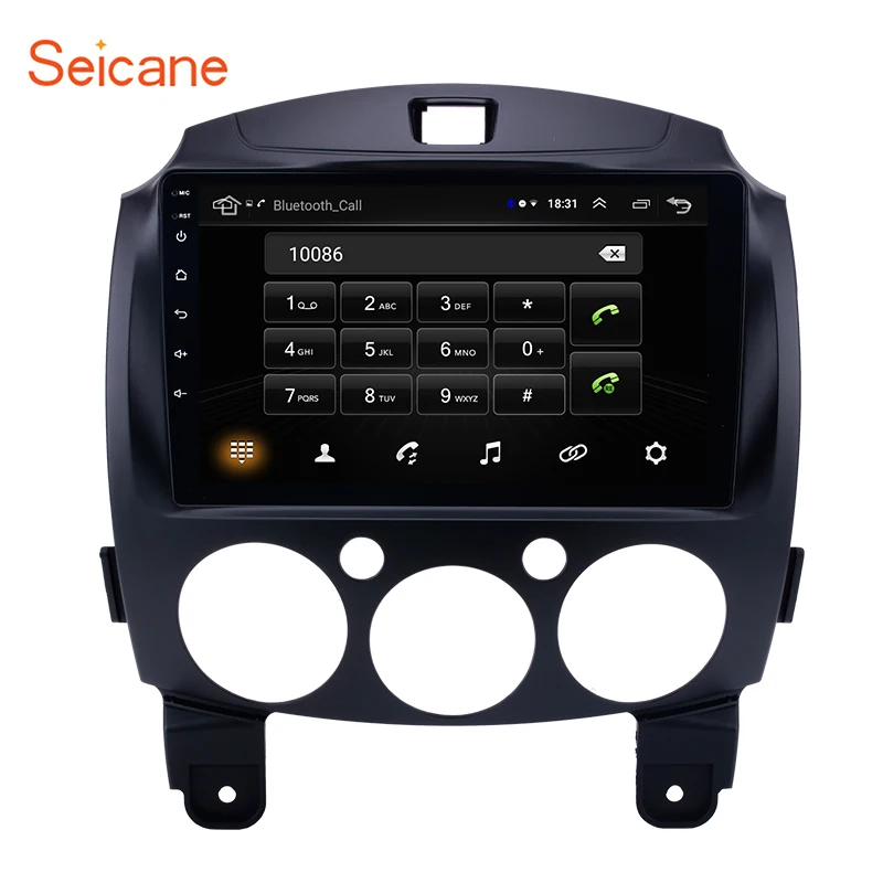 Seicane Android 8,1 2din " автомобильный радиоприемник gps навигации для MAZDA 2/Jinxiang/DE/третьего поколения 2007-2010 2011 2012 2013