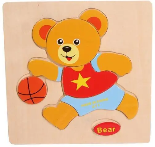 Wood Toys Привлекательный мультфильм деревянные игрушки-головоломки паззлы для детей детская головоломка обучения Образование деревянные игрушки головоломки развивающие игрушки пазлы для детей бизиборд головоломка для взрослых - Цвет: Wood Toys
