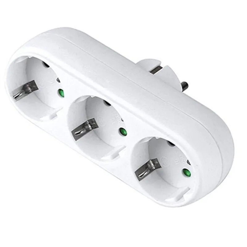 Type 2 round plug European standard three-hole socket eu one to three German French Korean DBS converter | Электроника