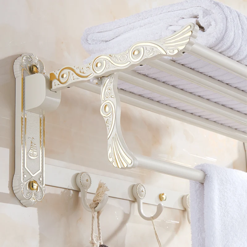 2 типа 60 см простой вешалка для полотенец полка с крючками настенный из цинкового