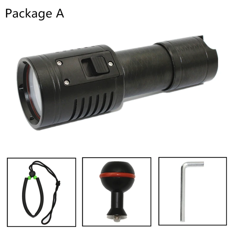 Package A Высокое качество 4100LM 4x XP-G2+ 2x синий светодиодный фонарик для фотосъемки видео Дайвинг фонарик Белый Синий свет лампы - Испускаемый цвет: Package A