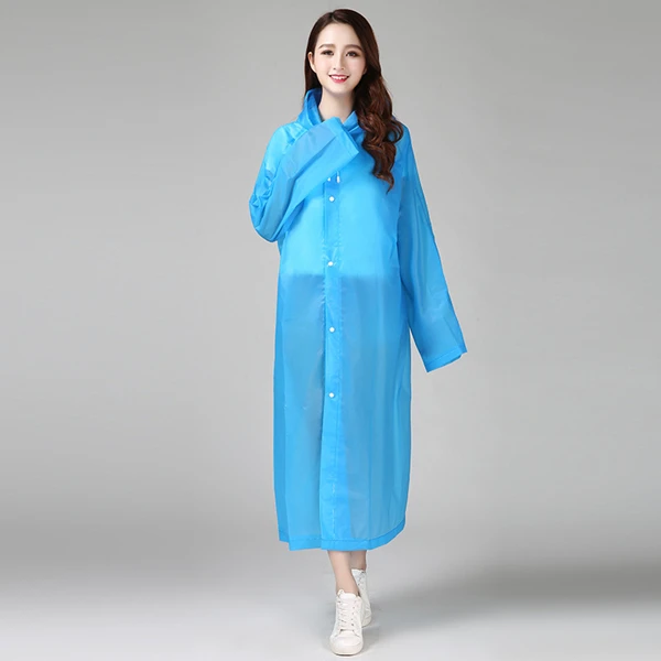 blue Keconutbear, Модный женский плащ EVA, утолщенный, водонепроницаемый, дождевик, для женщин, прозрачный, для тура, водонепроницаемый, дождевик, костюм - Цвет: blue