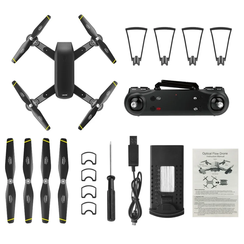 Черный GoolRC SG700-D обновленный складной Радиоуправляемый Дрон wifi FPV 4K двойная камера селфи Дрон режим слежения управление приложением Квадрокоптер для подарка игрушка - Цвет: Черный