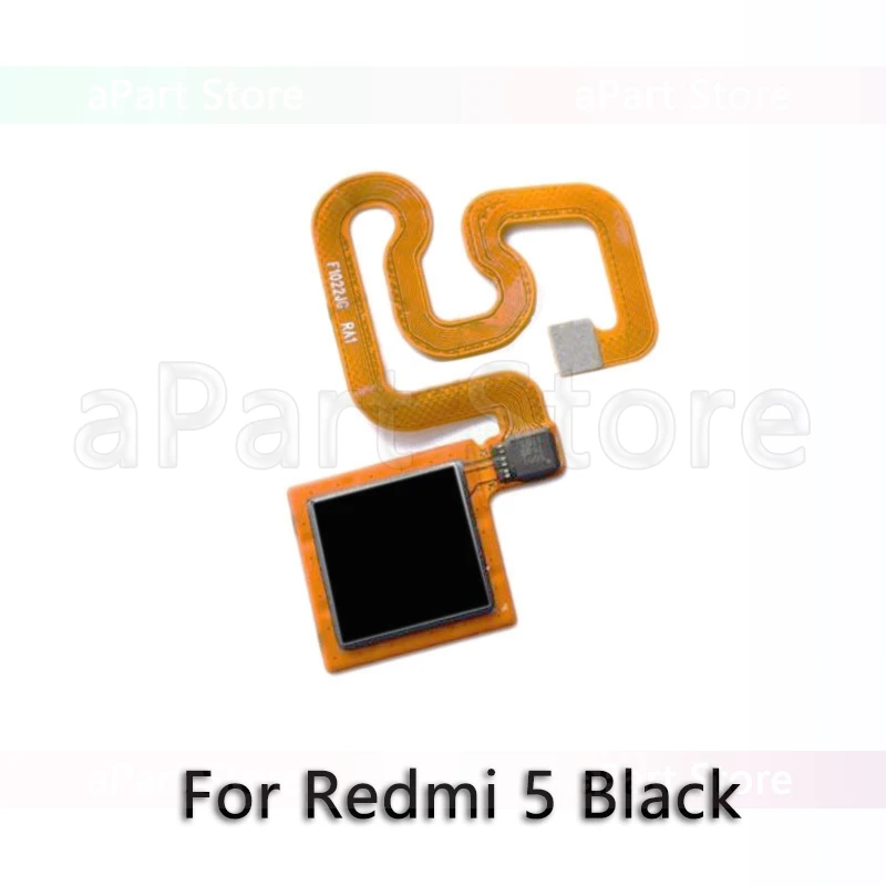 Для Xiaomi Redmi Note 5 Plus Pro оригинальная задняя кнопка домой датчик отпечатков пальцев гибкий кабель для телефона запчасти - Цвет: For Redmi 5 Black