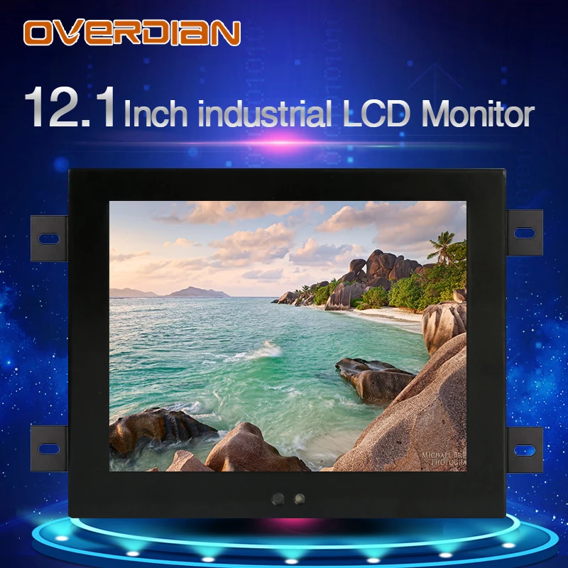 12-дюймовый ЖК-монитор/дисплей VGA/HDMI/AV/TV интерфейс металлический корпус без