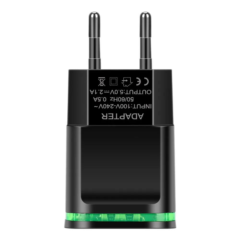 Универсальный EU/штепсельная вилка стандарта США 2 порта со светодиодной