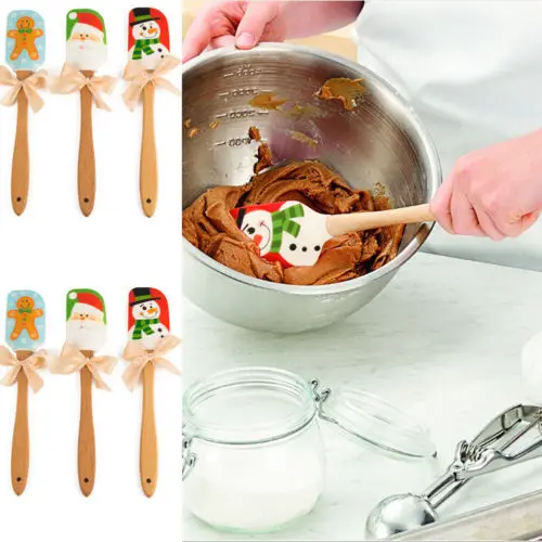 Christmas Cake Knife Cream Butter Spatula Mixer Kitchen Batter Scraper Bakeware Tool new | Дом и сад