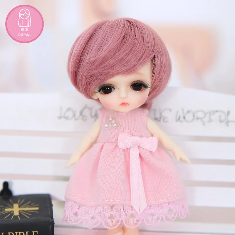 Парик для куклы BJD L12 # бесплатная доставка размер 9 см 1/12 высокотемпературный