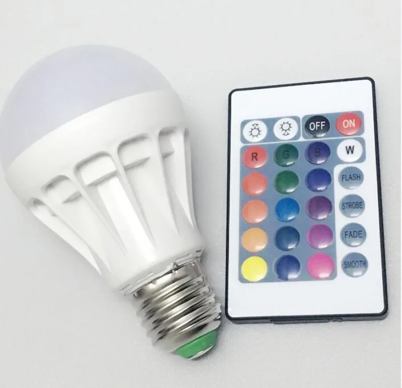 ZUCZUG светодиодная rgb-лампа лампа AC85-265V E27 E26 светодиодный пятно лампочки этап ночные светильники праздник RGB Освещение+ ИК-пульт дистанционного управления Управление светодиодная RGB Лампочка