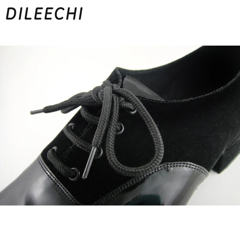 Туфли DILEECHI мужские для современных танцев черные бархатные туфли из