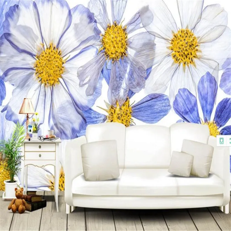 

Hand Painting Wallpapers for Walls 3D Wall Murals Photo Wall Papers Home Decortion Gold Flowers Murals for Living Room Bedrooms