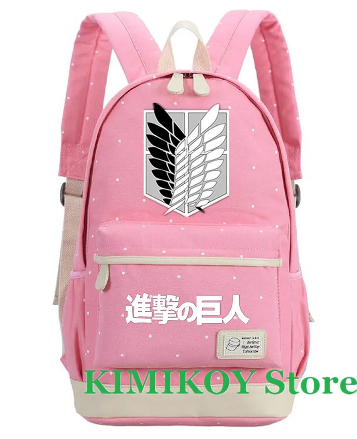 Kimikoy атака на Титанов Аниме Shingeki no Kyojin Косплэй рюкзак ноутбук школьная сумка