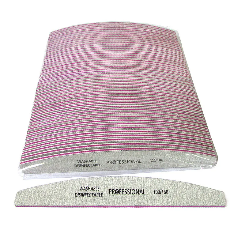 10 X Высокое качество ногтей шлифовальный пилка для 100/180 Грит Луна стиль