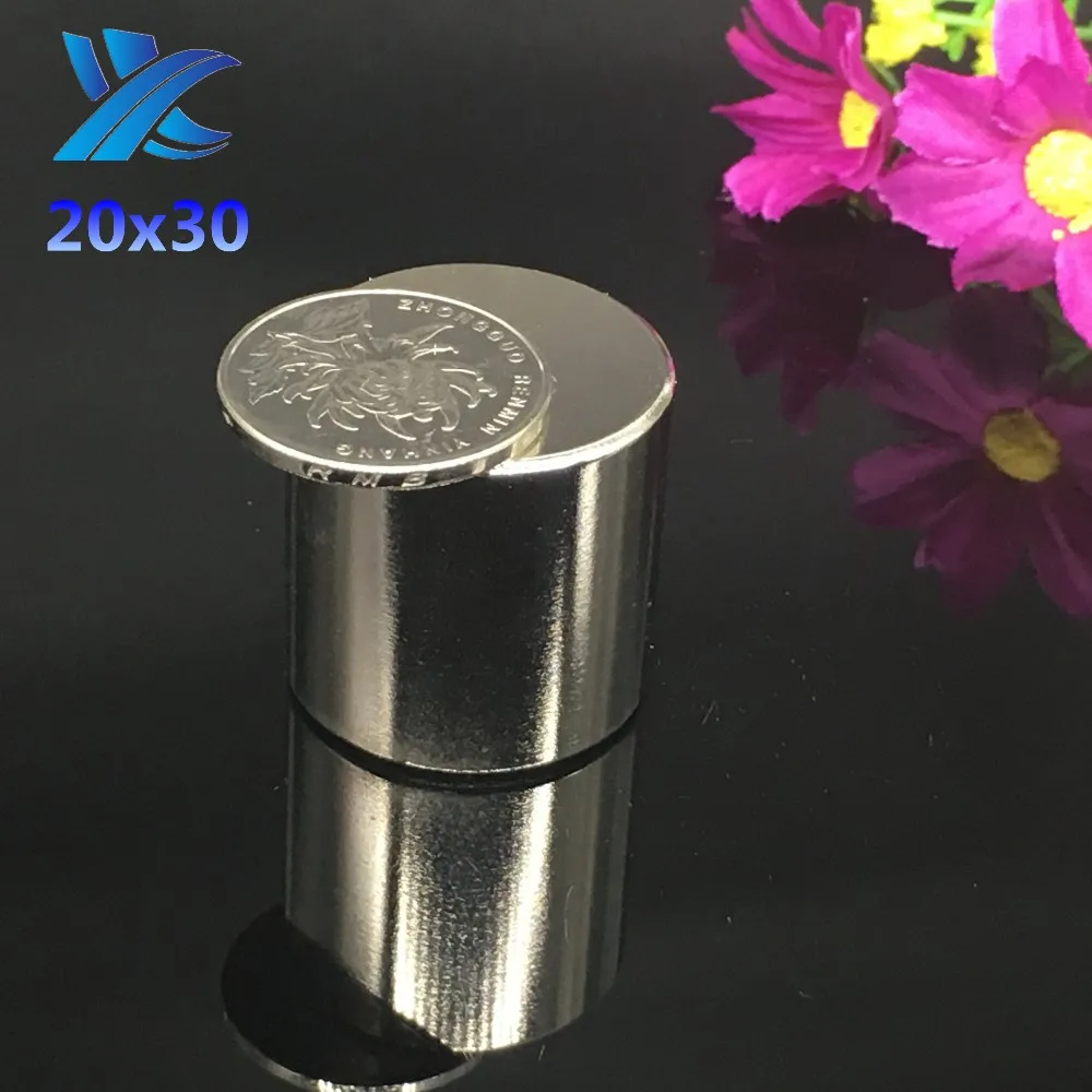 1 шт. 20x30mm Круглый NdFeB ниодимовые Дисковые магниты Dia20mmx30mm N35 супер мощный сильный редкоземельный магнит ; партия из 20*30