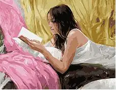Картина по номерам на холсте для гостиной|canvas painting|painting for living roomgirl reading |