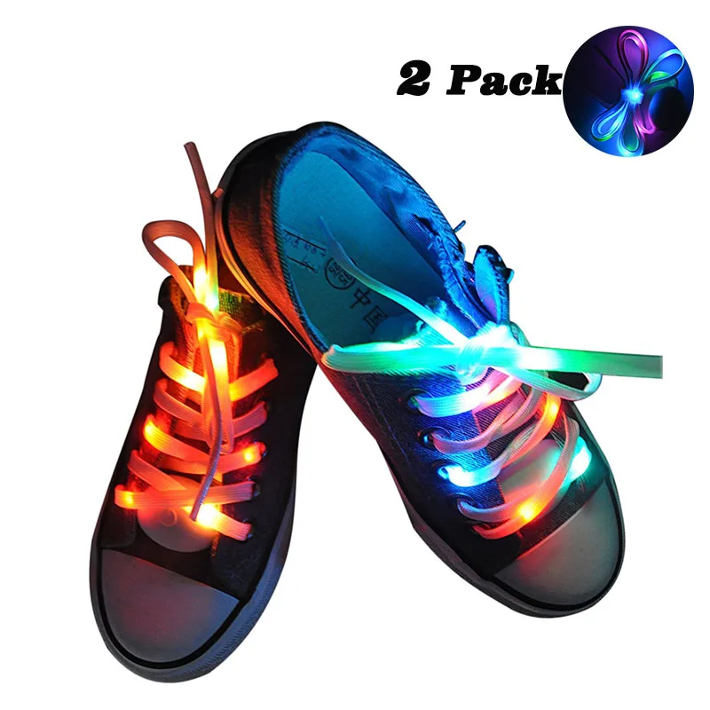 Водонепроницаемые Шнурки со светодиодной подсветкой шнурки с питанием от