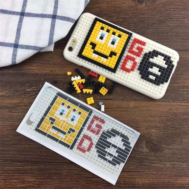 Aoweziic DIY чехол для iPhone7 6 S 8 Plus модный Legos блоки кирпичный мультфильм 7 P X XS MAX XR