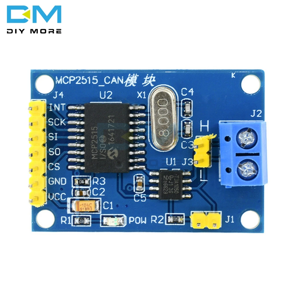 MCP2515 CAN шина модуль TJA1050 приемник SPI модуль для Arduino Поддержка CAN V2.0B DC 5 в SPI интерфейс 120 Ом