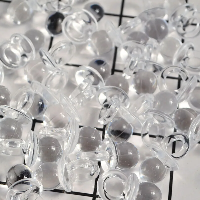 50 шт. новые милые пустышки розовые синие прозрачные мини-пустышки для мальчиков и