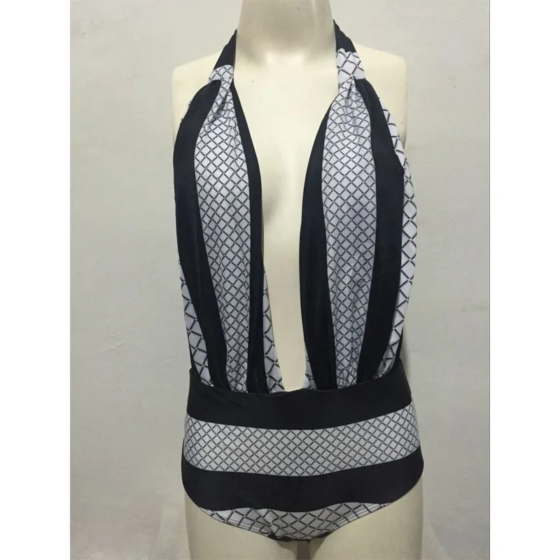 Сексуальный цельный купальник трикини женский с открытой спиной монокини