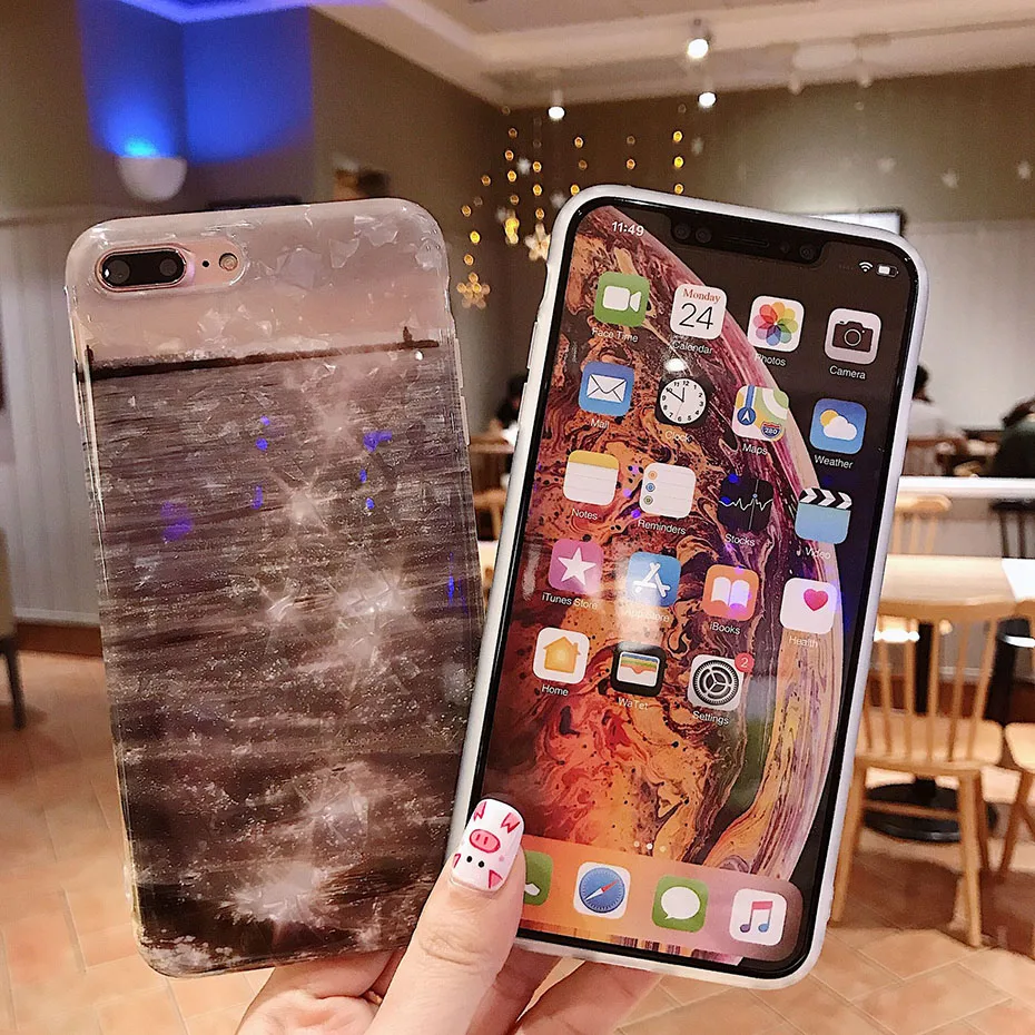 Силиконовый чехол для iPhone 8Plus совместимый 7Plus 6 6s plus 7 8 X XS XR XSMAX мягкий \ Матовый ТПУ