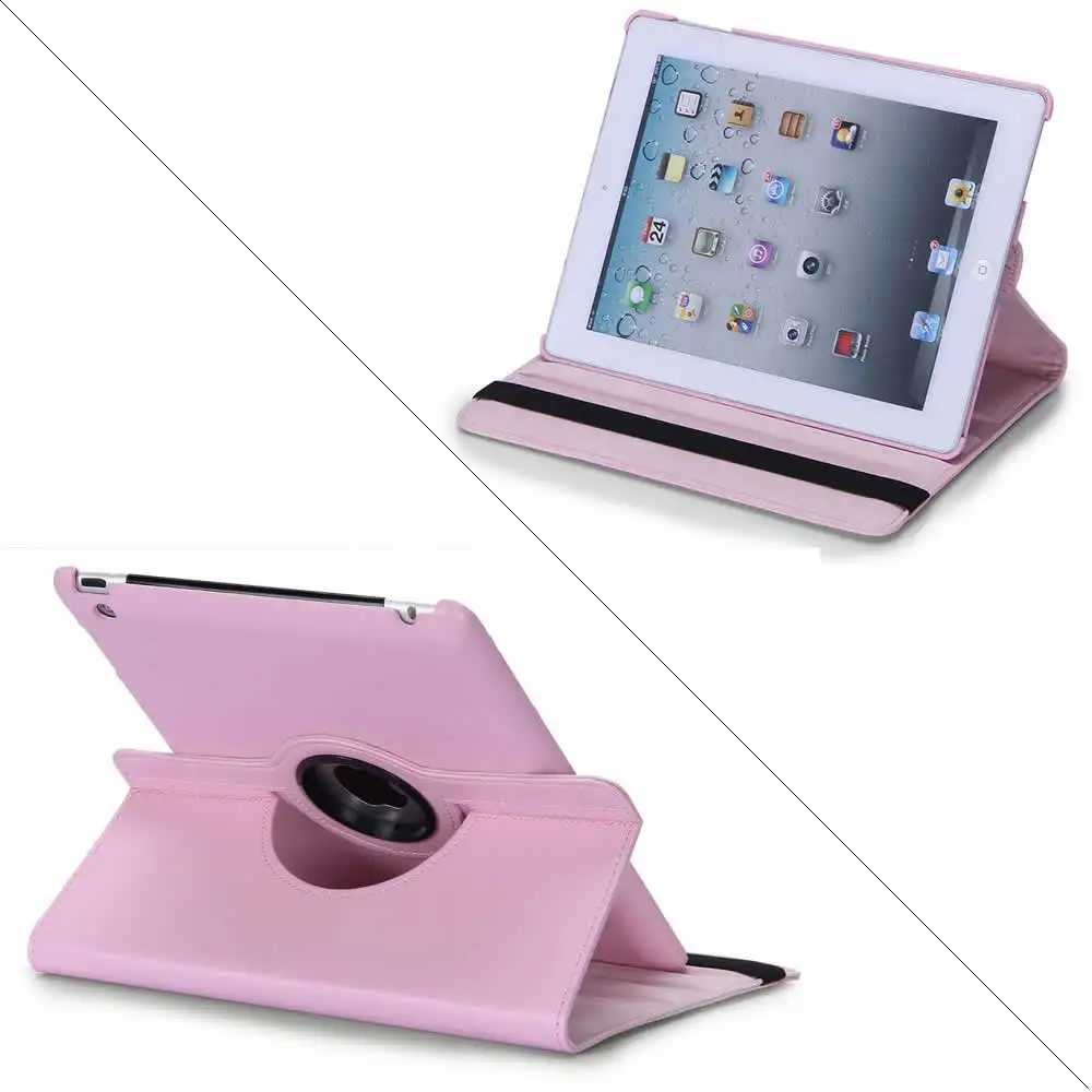 Для iPad 2 iPad 3 iPad 4 чехол 360 Вращающийся Кожаный чехол-подставка для iPad 2/3/4 из искусственной кожи защитный чехол для экрана+ стилус