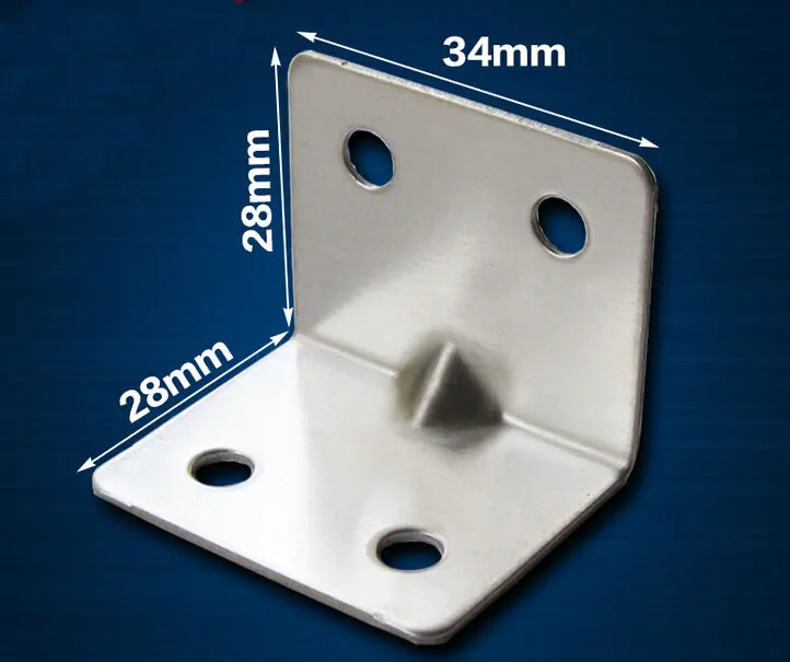 

20 Pieces 28x28x34mm Stainless Steel Right Angle Corner Bracket Thinckness 1mm