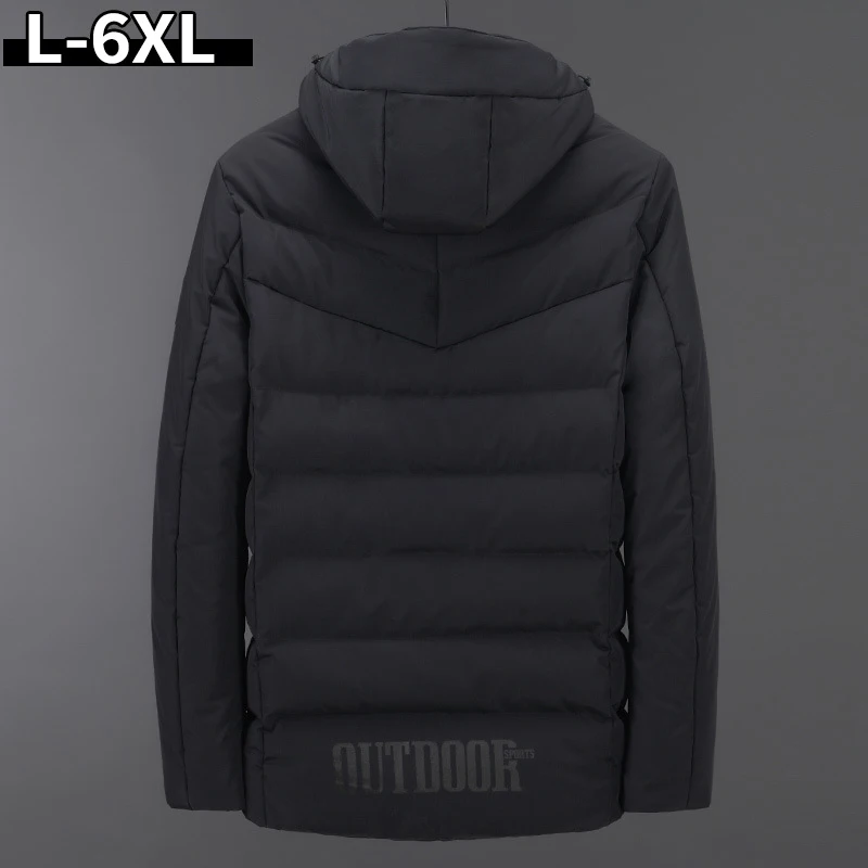 Мужская верхняя одежда большого размера плюс 4XL 5XL 6XL, зимние теплые куртки с подкладкой 110