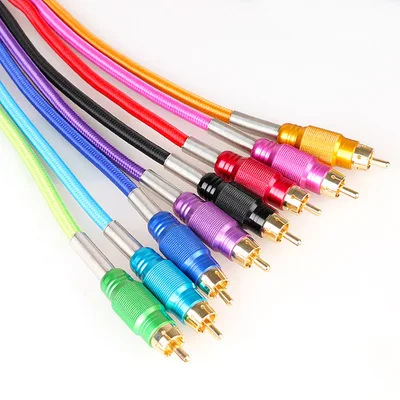 QINK новейший RCA мягкий зажим шнур 1 8 м силикагель 22 AWG медная проволока крючок для
