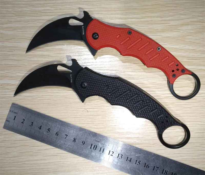 Керамбит складной нож 440 Cblade G10 ручка Открытый Обучение когти Кемпинг Открытый выживания спасательных Ножи EDC инструменты